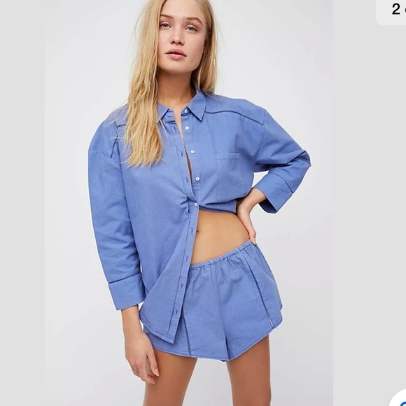 Free People Other - Intimately FP Pa Pa Poplin Sleep Shirt & Bottom